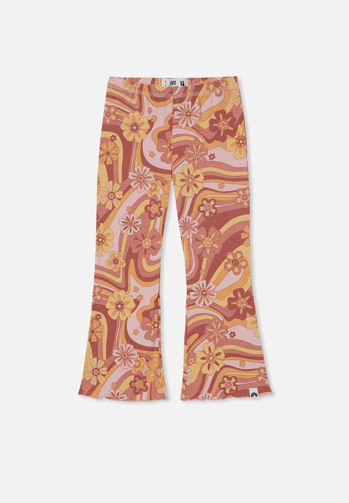 Cotton On - Francine flare pant - clay pigeon/hendricks floral