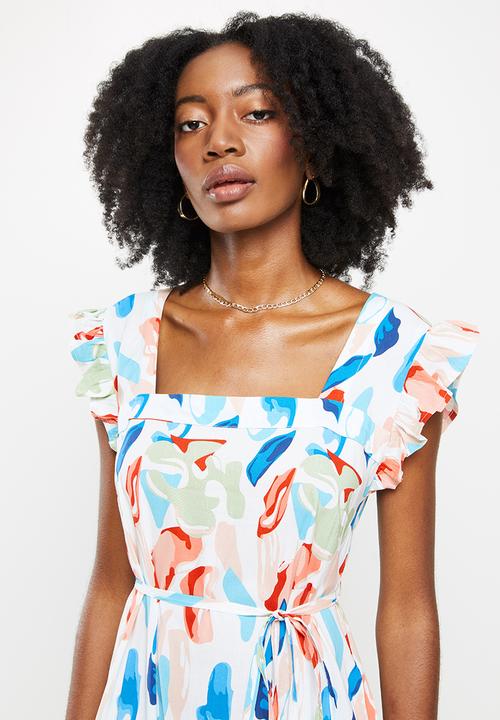 AMANDA LAIRD CHERRY - Cubhu dress -  white, blush, mint & sky