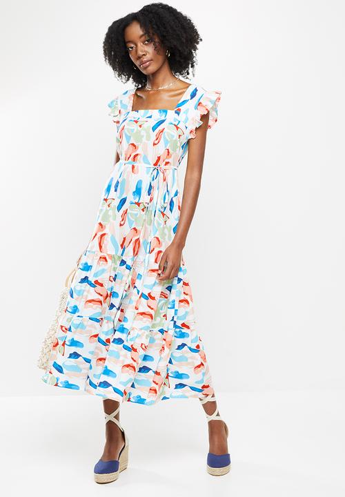 AMANDA LAIRD CHERRY - Cubhu dress -  white, blush, mint & sky