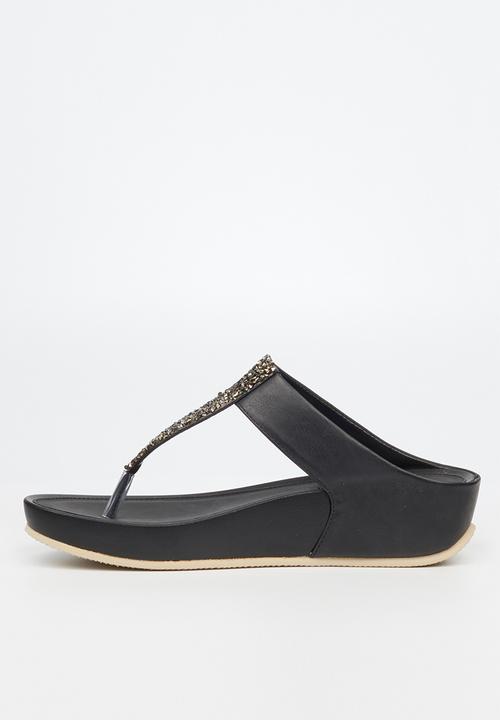 Butterfly Feet - Delia 1 t-bar sandal - black