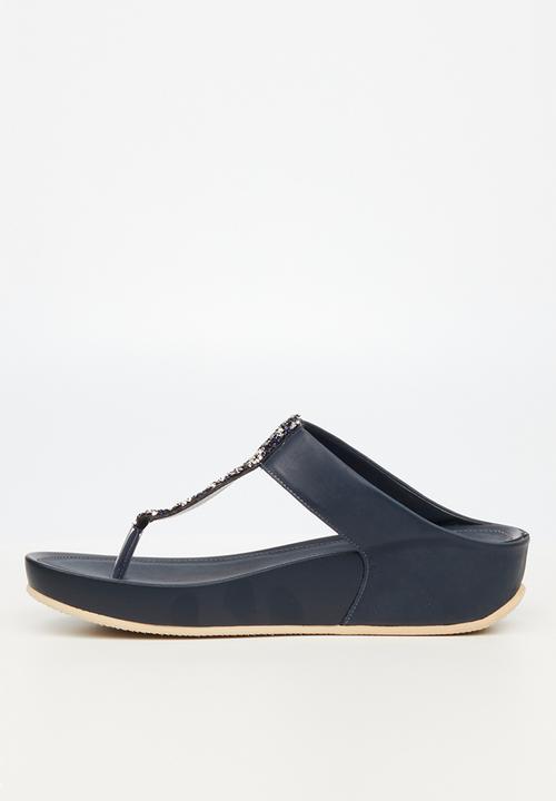 Butterfly Feet - Delia 1 t-bar sandal - navy
