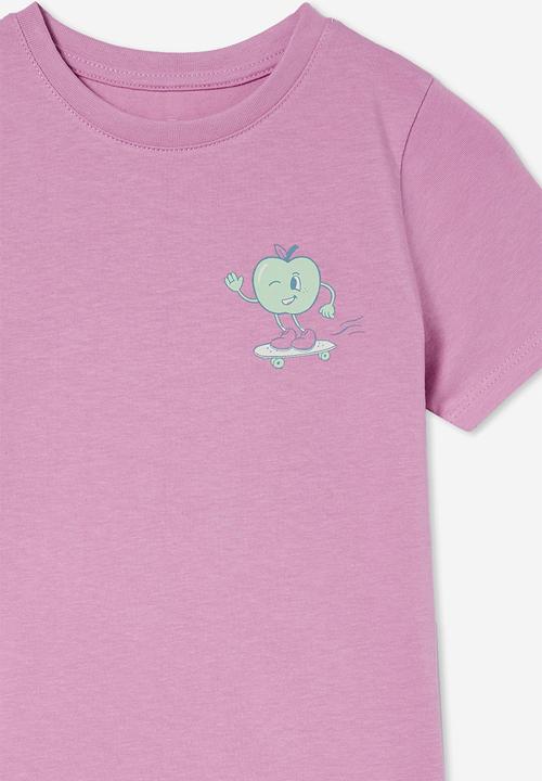 Cotton On - Penelope short sleeve tee - grape soda/skate apple