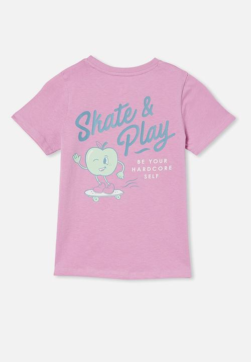 Cotton On - Penelope short sleeve tee - grape soda/skate apple