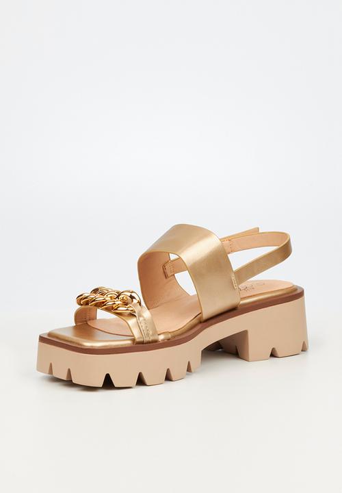 Rock & Co - Deviant 2 chunky lug sole sandal - gold