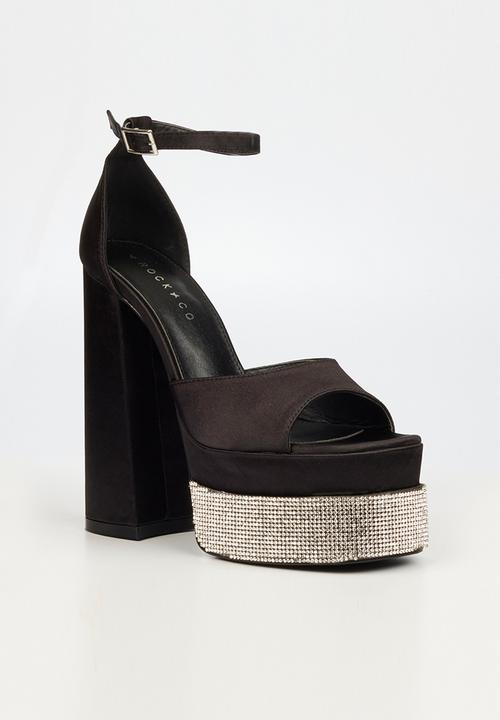 Rock & Co - Sachi 1 ankle tie platform heel - black