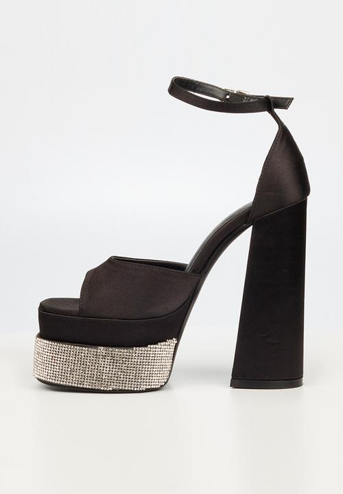Rock & Co - Sachi 1 ankle tie platform heel - black