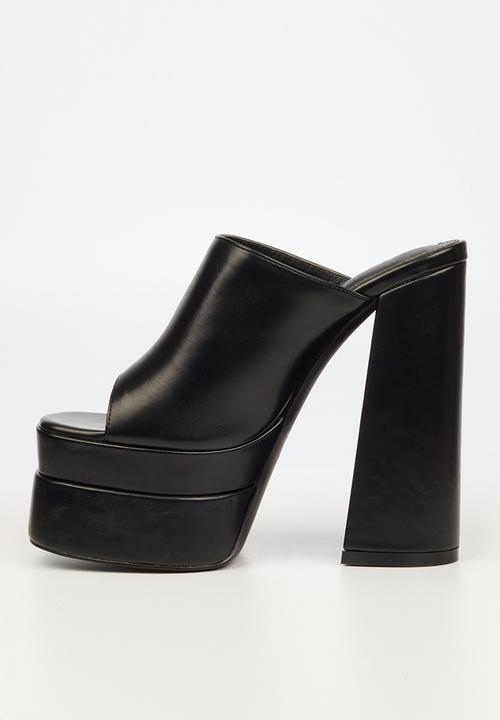 Rock & Co - Sachi 3 platform mule heel - black