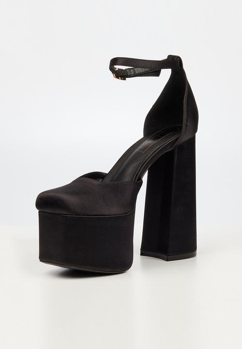 Rock & Co - Sachi 4 ankle tie platform heel - black