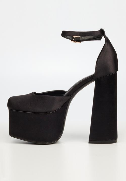 Rock & Co - Sachi 4 ankle tie platform heel - black