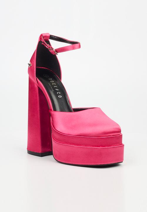 Rock & Co - Sachi 4 ankle tie platform heel - fuchsia