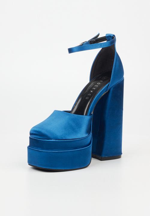 Rock & Co - Sachi 4 ankle tie platform heel - navy