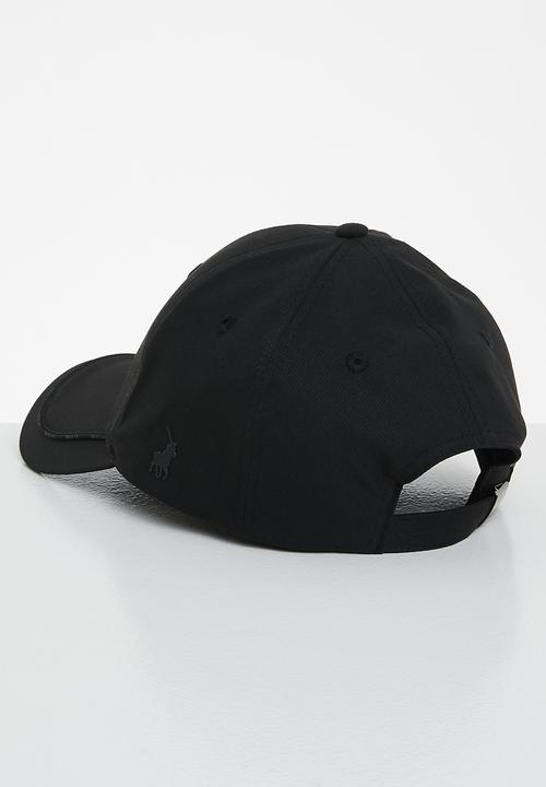 POLO - Mens 6 panel tonal peak - black