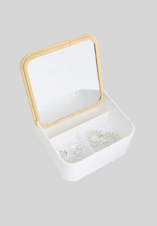 Bathroom Solutions - Square mirror organiser-white