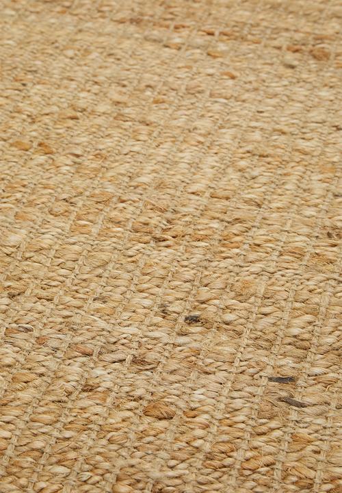 Sixth Floor - Plain ribbed jute runner - natural