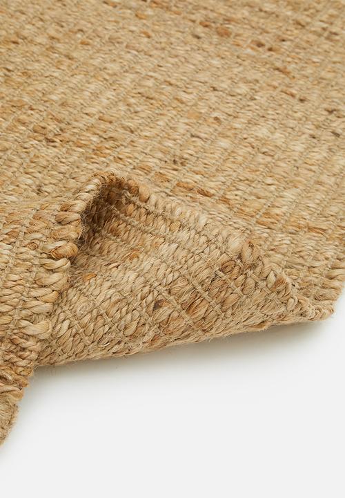 Sixth Floor - Plain ribbed jute runner - natural