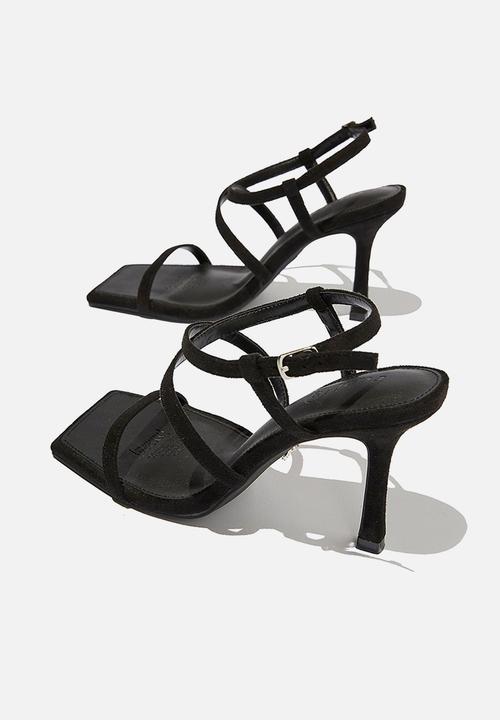 Cotton On - Stella strappy heel - black micro