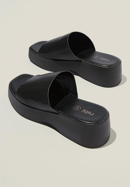 Cotton On - Mae single vamp flatform - black pu