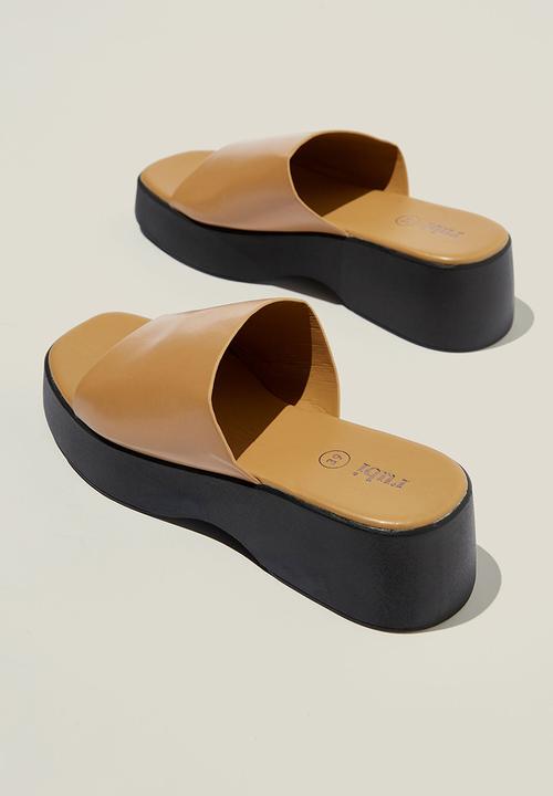 Cotton On - Mae single vamp flatform - camel pu