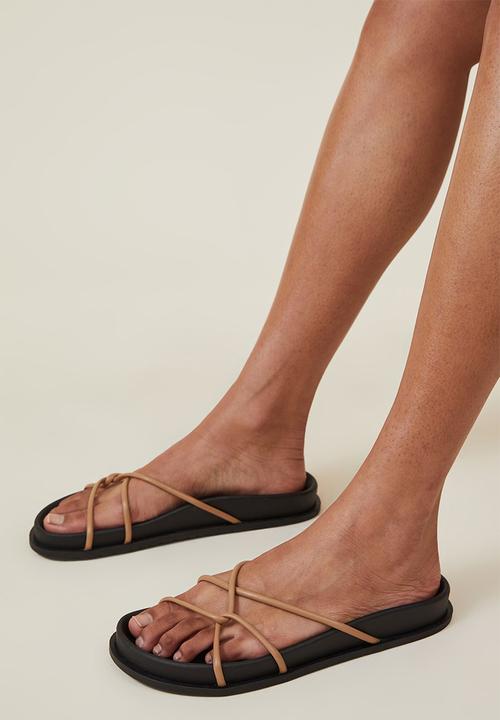 Cotton On - Pia strappy slide - camel pu