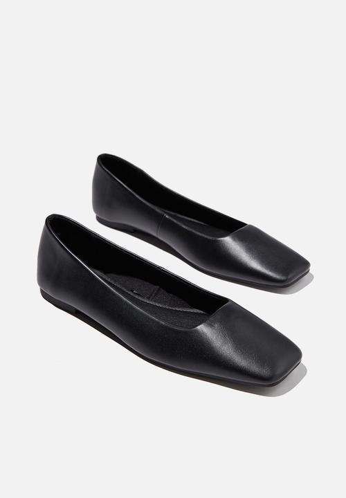 Cotton On - Square toe ballet - black pu