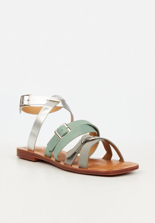 Miss Black - Venice1 ankle tie sandal - grey 