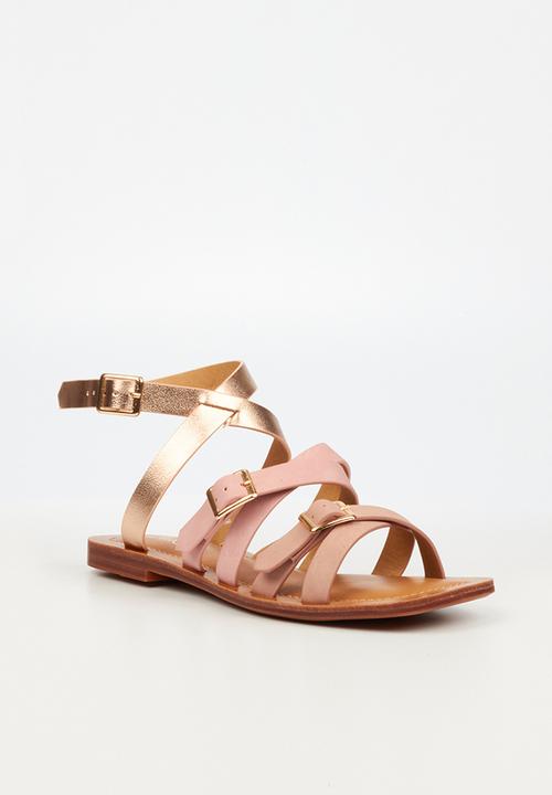 Miss Black - Venice1 ankle tie sandal - pink