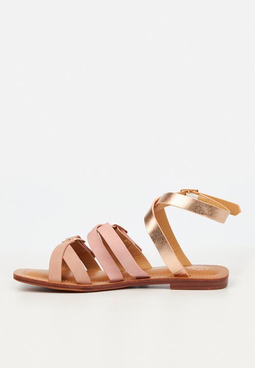Miss Black - Venice1 ankle tie sandal - pink