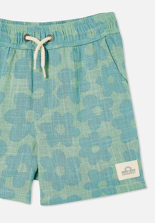 Cotton On - Los cabos short - smashed avo/rusty aqua floral