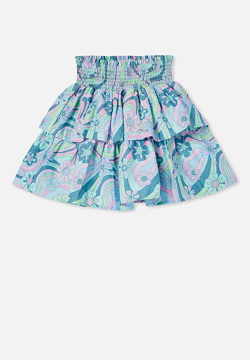 Cotton On - Veronica skirt - washed spearmint/sky haze hendricks floral