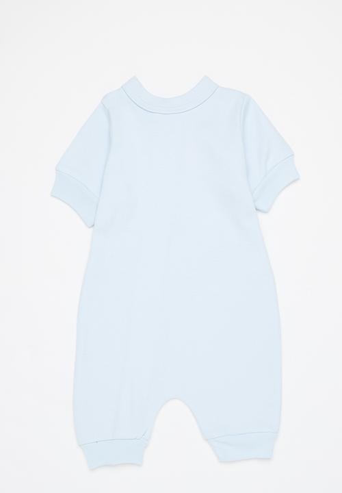 Little Lumps - Zip summer romper - blue