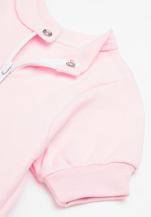 Little Lumps - Zip summer romper - pink