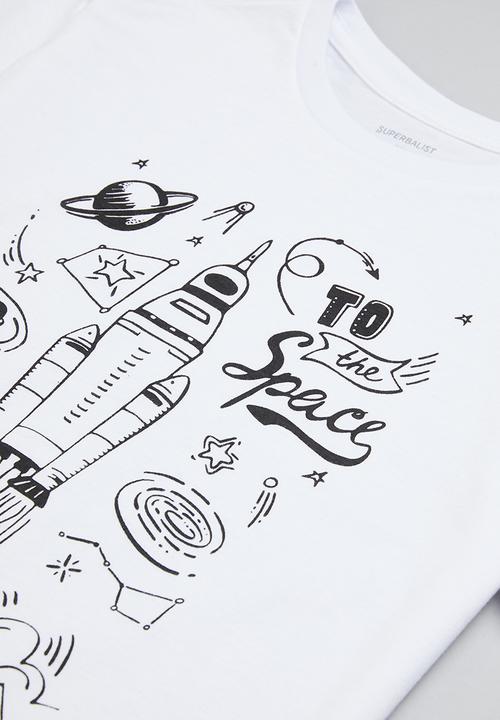 Superbalist - NASA summer pj set - white & black