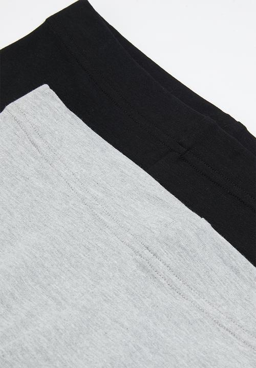 Superbalist Kids - Girls 2 pack cycling short - black & grey melange