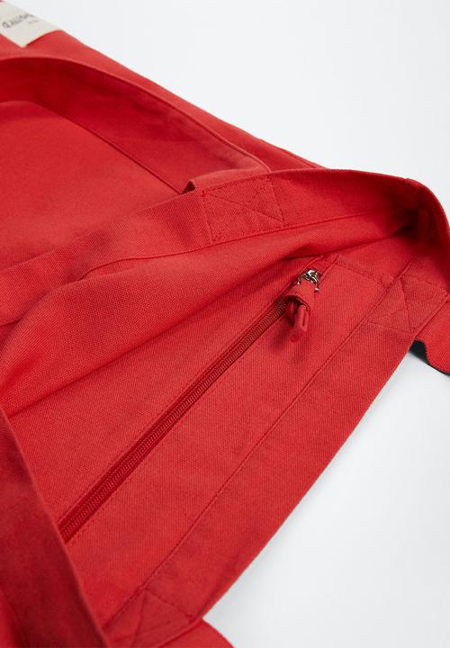 MANGO - Cotton shopper bag - red