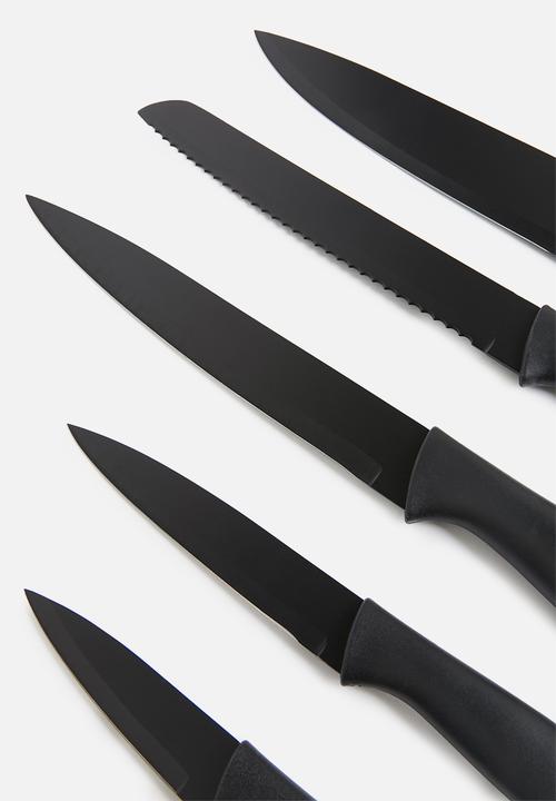 Excellent Houseware - Knife set of 5 - black