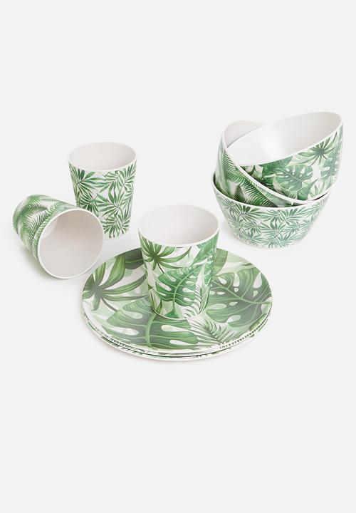 Excellent Houseware - Leafboo bowl set of 3 set - green