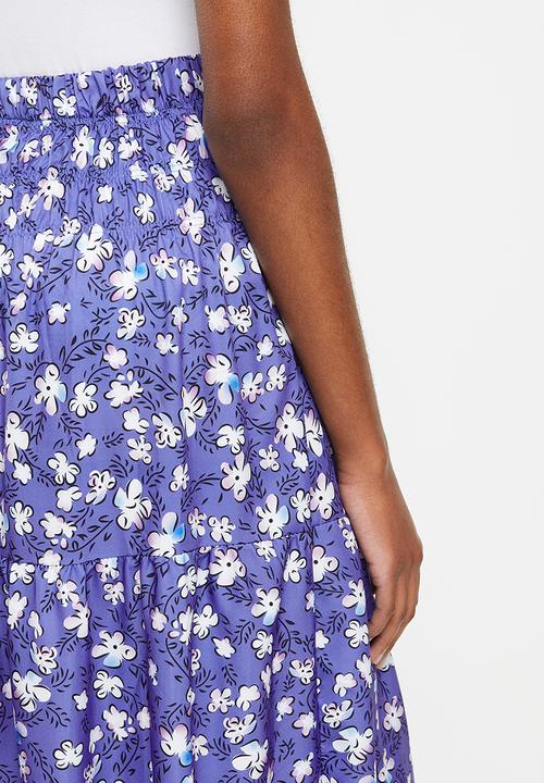 dailyfriday - Tiered maxi skirt - purple