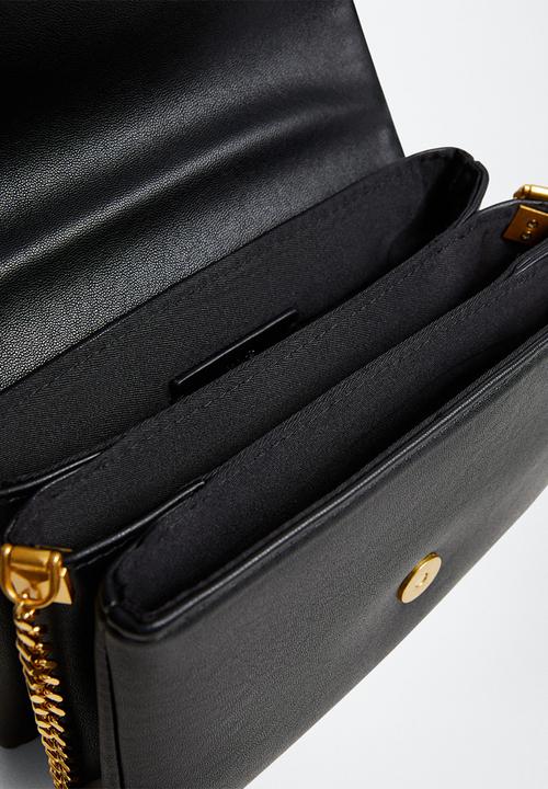 MANGO - Flap chain bag - black