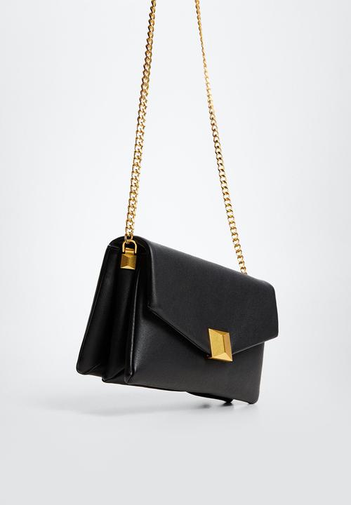 MANGO - Flap chain bag - black