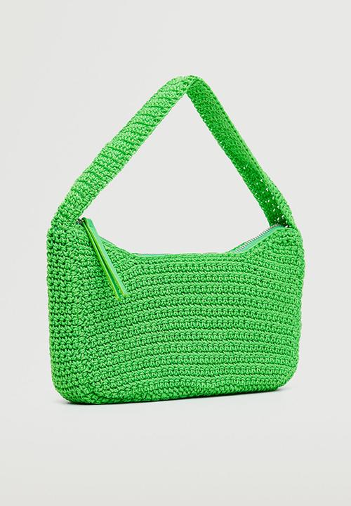 MANGO - Braided shoulder bag - green