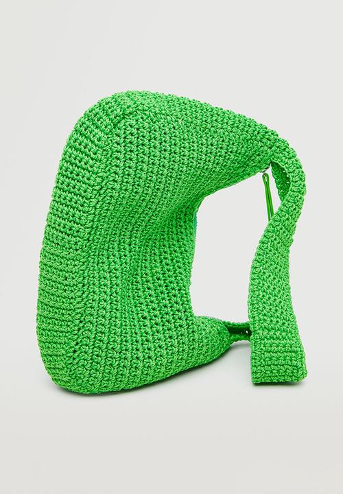 MANGO - Braided shoulder bag - green