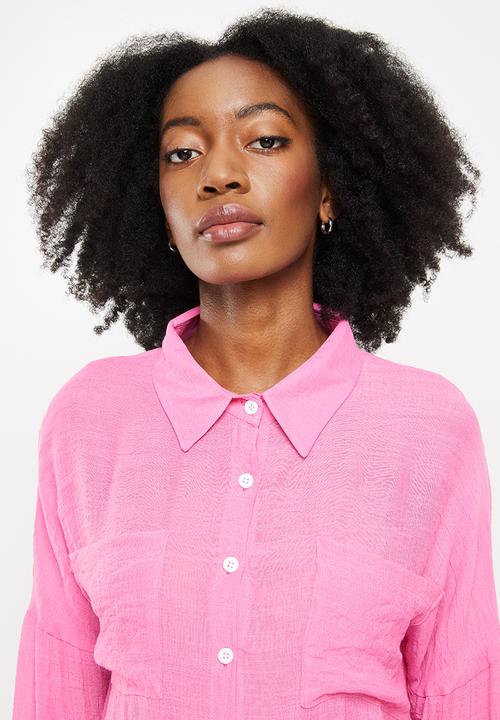dailyfriday - Boyfriend shirt - cerise