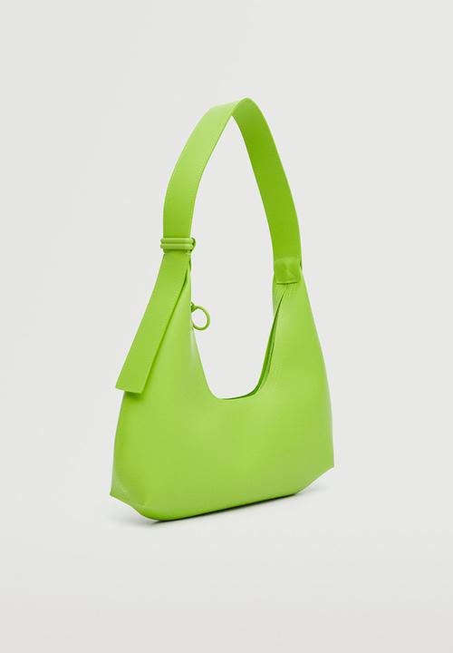 MANGO - Shoulder fluor bag - lime