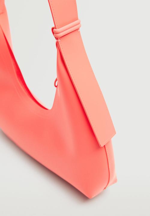 MANGO - Shoulder fluor bag - clementine