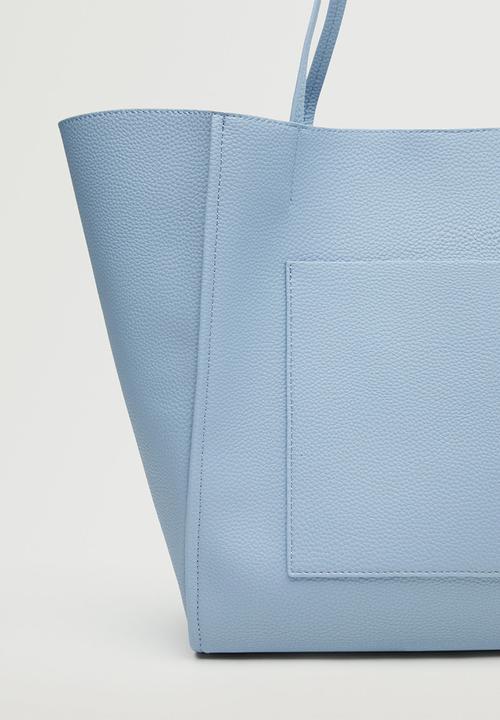 MANGO - Pocket shopper bag - blue