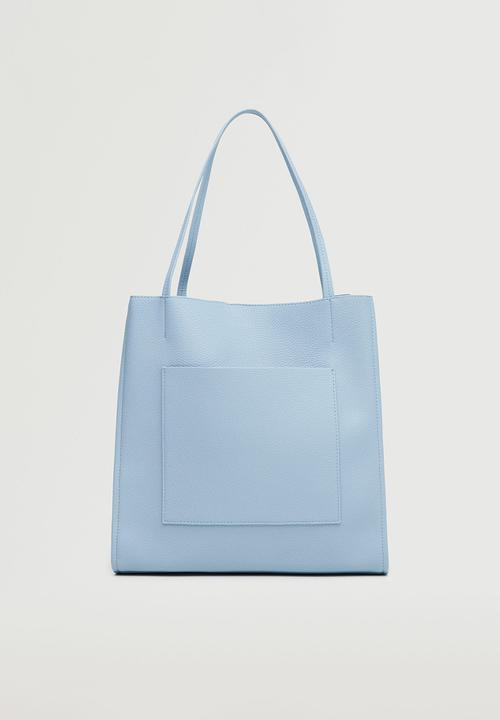 MANGO - Pocket shopper bag - blue