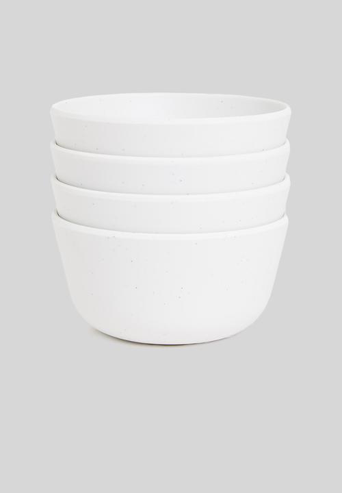 Excellent Houseware - Melamine bowl set of 4 - white