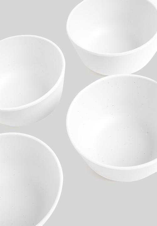 Excellent Houseware - Melamine bowl set of 4 - white