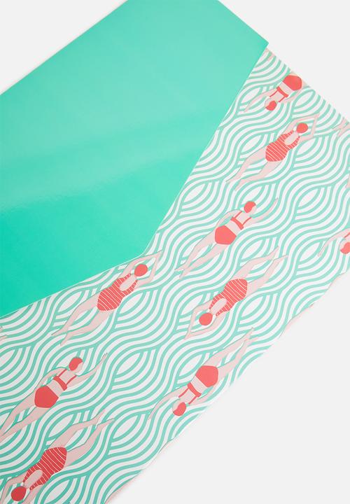 H&S - A4 Document wallet set of 2 - blue & green 