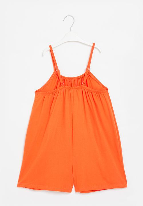 Superbalist - Cotton playsuit - orange